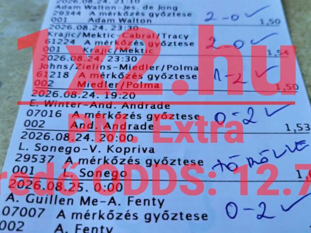 BLUE CHIP: Zsinórban durrannak a szelvények! Tegnap is 8/8! Tegnap is TELITALÁLAT!