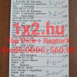 Nyertes sportfogadási papírszelvény pipákkal és kézzel írt eredményekkel, az 1X2.hu 560,85-ös eredő oddsával.