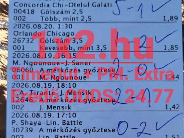 BLUE CHIP: 8/8 – Tegnap sem hibáztunk! 8 NAP – 7 TELITALÁLAT!
