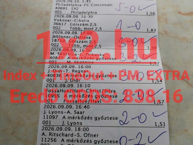 BLUE CHIP: Már megint 8/8! Már megint TELITALÁLAT! Visítanak a fogadóirodák!