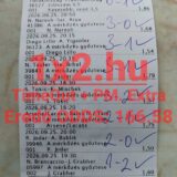 Nyomtatott Tippmix sportfogadási szelvény kézzel írt eredményekkel és 166,58-as eredő oddsszal.