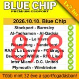 Blue Chip prémium csoport sportfogadási tippjei nyolc labdarúgó mérkőzés párosításával az 1x2.hu oldalról.