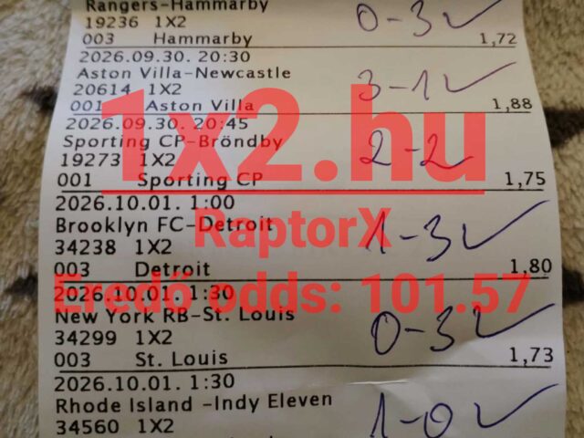 BLUE CHIP: Tegnap is 8/8! Tegnap is TELITALÁLAT!