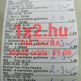 Nyomtatott sportfogadási szelvény kézírásos eredménymegjelölésekkel, asztalitenisz mérkőzésekkel és 29.06-os eredő oddsszal.